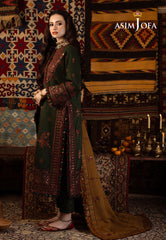 Asim Jofa Kashmiri Taanka - Embroidered Shawl collection Ajkt-10 Embroidered Self Twill 3 Pcs