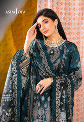 Asim Jofa Aira Summer Prints Ajar-25 Embroidered Lawn 3 Pcs