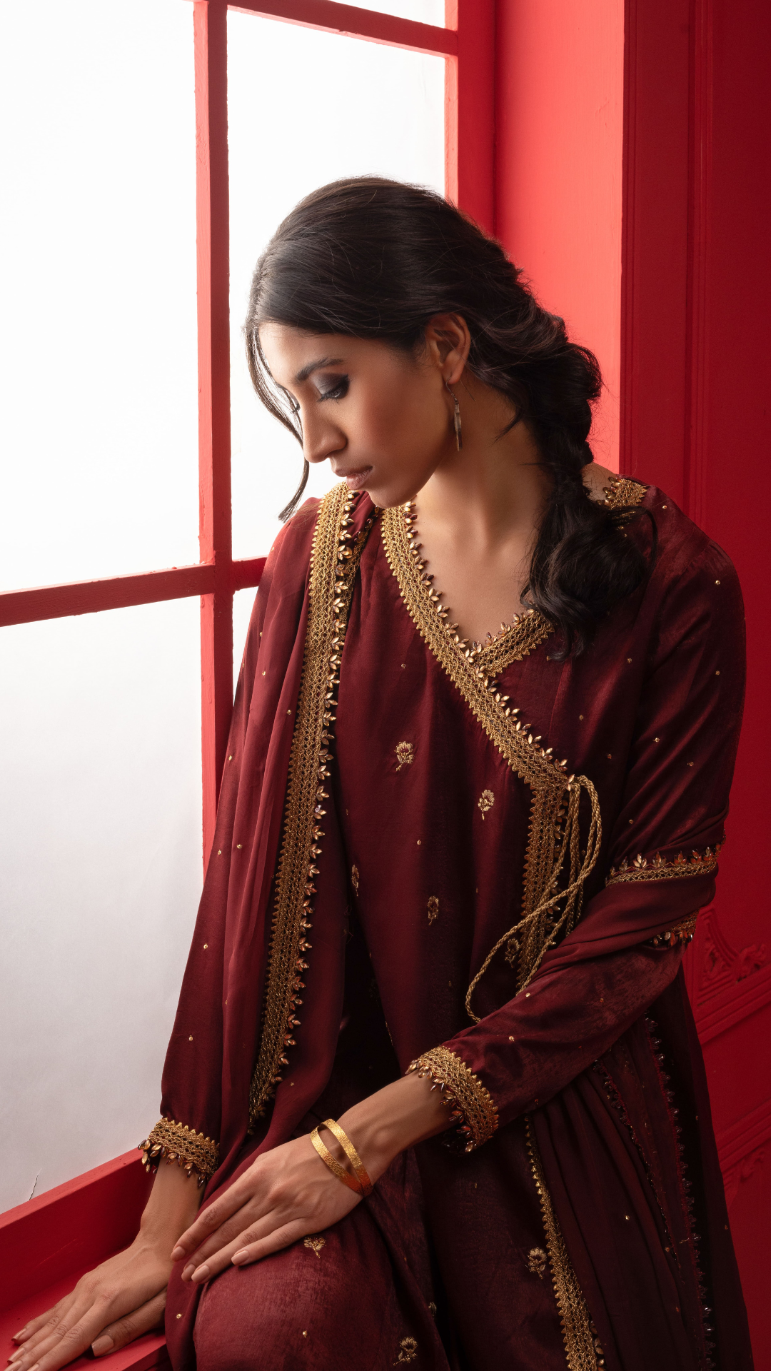 Baraysham By Najia Zia Stitched 2 Piece Winter Collection'2025-Gul-e-Laalah