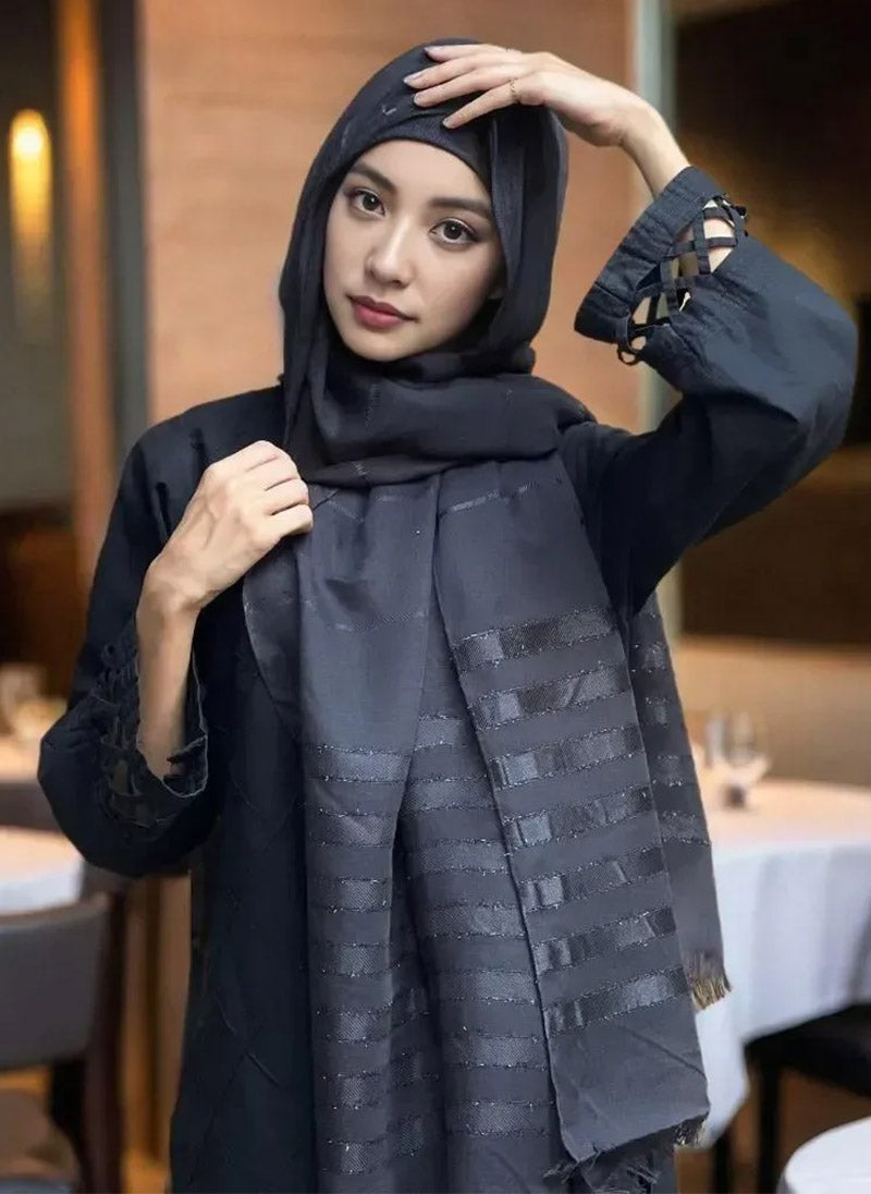 Hijab Ul Hareem Shimmer Stripe Hijab