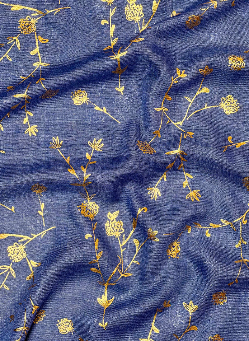 Hijab Ul Hareem Gold Foil Floral Hijabs
