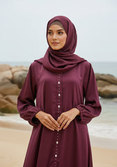Hijabi.Pk Royal Plum Abaya
