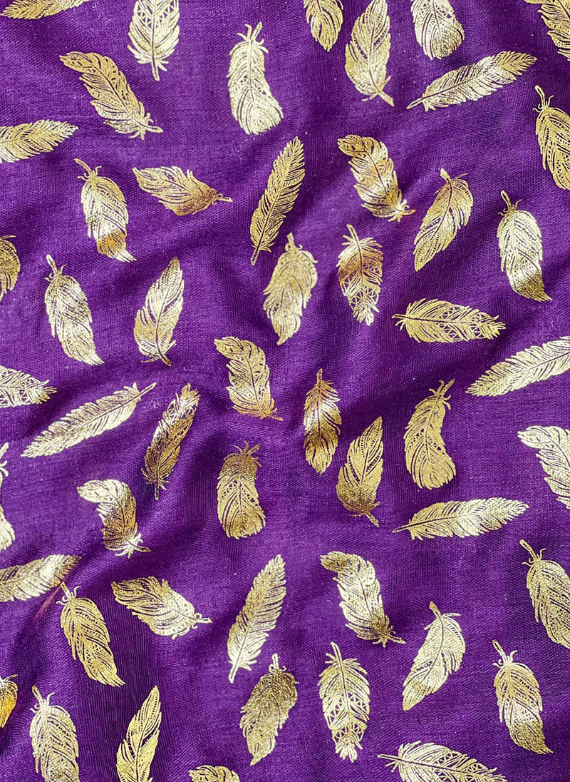 Hijab Ul Hareem Gold Feather Hijab
