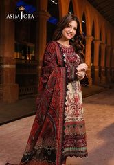 Asim Jofa Eid Signature Ajubf-39 Printed Embroidered Lawn 3 Pcs