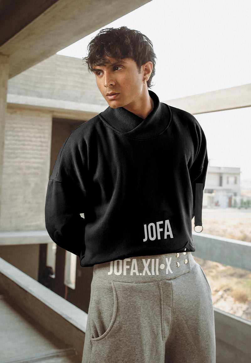 Asim Jofa  Western Wear Ajwpt-05 Unisex Kangaroo Pocket Sweater 1 Pc