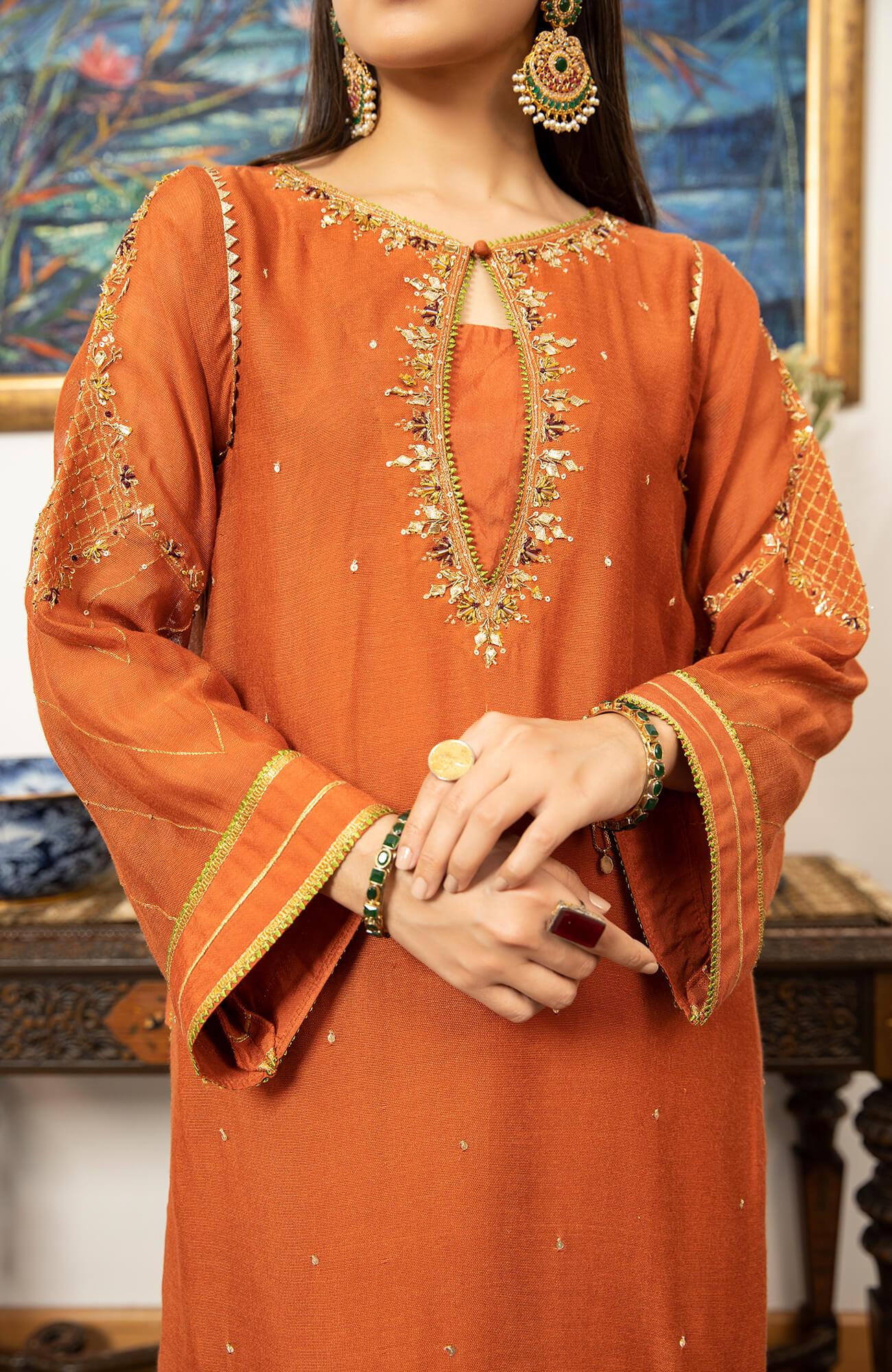 Joy Pret By Zaaviay Stitched Zoranj (Kurti Only)