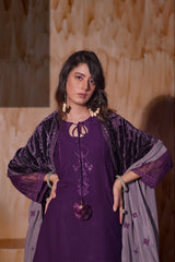 Aayra Stitched Winter Collection'2025-AY1142 - Mystic Plum 3Pc