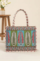 Fineur Canvas Tote Colorful Leaf