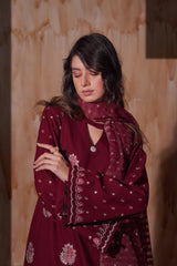 Aayra Stitched Winter Collection'2025-AY1146 - Ruby Gardenia 3Pc