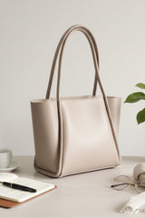Fineur Pyramid Biege Tote Bag Premium leather ladies purse for office and university Pakistan