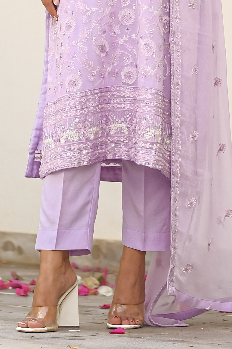 Sprinkles Stitched 3 Piece Formals Luxury Festive Women Collection'2025-Lavender Dream - 3-Piece Luxury Chiffon