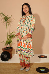 Shop the Swiss Lawn Digital Printed 2 Pc Suit for girls. Stylish 2-piece suit designs perfect for casual wear