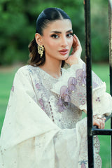 Florent Unstitched 3 Piece Emb Lawn Eid Edit Suit-FEF-2B