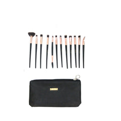 Muicin-Black Pouch Rose Gold Eye Brush Set