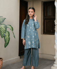 Kaanthaa Stitched 2 Piece Cotton Monar Formals Kids Suit-Chambeli Stitched (2-Piece)