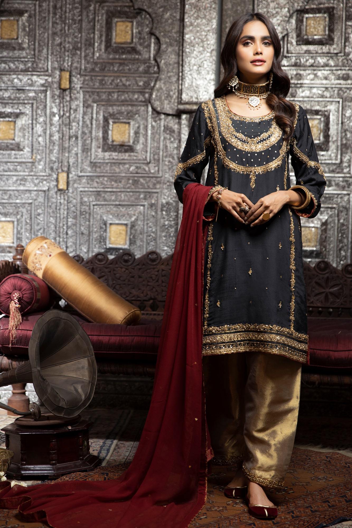 Zaaviay Stitched Eid Edit Shabnami (Three Piece)