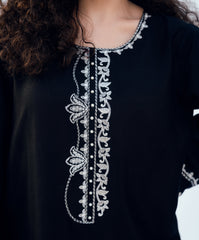 Winter Tales By Kaanthaa Stitched 2 Piece Winter Suit-Night Frost | 2 pc Stitched