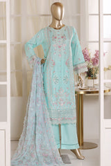 Bin Saeed Stitched 3 Piece Luxury Emb Lawn Vol-02 Suit-D-3016-FEROZI