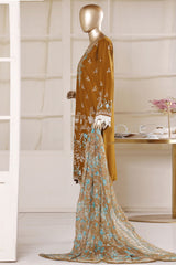 Bin Saeed Stitched 3 Piece Luxury Emb Lawn Vol-02 Suit-D-3020-MUSTARD