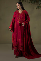 Zellbury Unstitched 3 Piece Winter Shawl Suit-WUW-30243