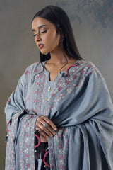 Zellbury Unstitched 3 Piece Winter Shawl Suit-WUW-30245