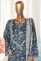 Bin Saeed Stitched 3 Piece Exclusive Printed Frock-LSM-3061-GREEN