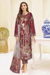 Nayab by Ramsha Unstitched 3 Piece Weightless Chiffon Vol-03 Suit-N-307