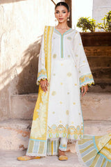 Zellbury Unstitched 3 Piece Chikankari Lawn Suit-WUS-25E-30804