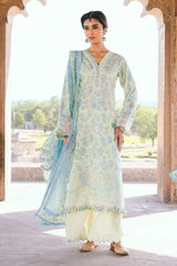 Zellbury Unstitched 3 Piece Chikankari Lawn Suit-WUS-25E-30809