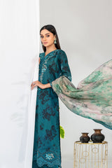 Teyana By Tawakkal Unstitched 3 Piece Emb Lawn Suit-D-3083