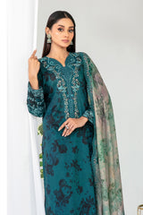Teyana By Tawakkal Unstitched 3 Piece Emb Lawn Suit-D-3083