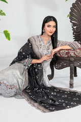 Teyana By Tawakkal Unstitched 3 Piece Emb Lawn Suit-D-3085