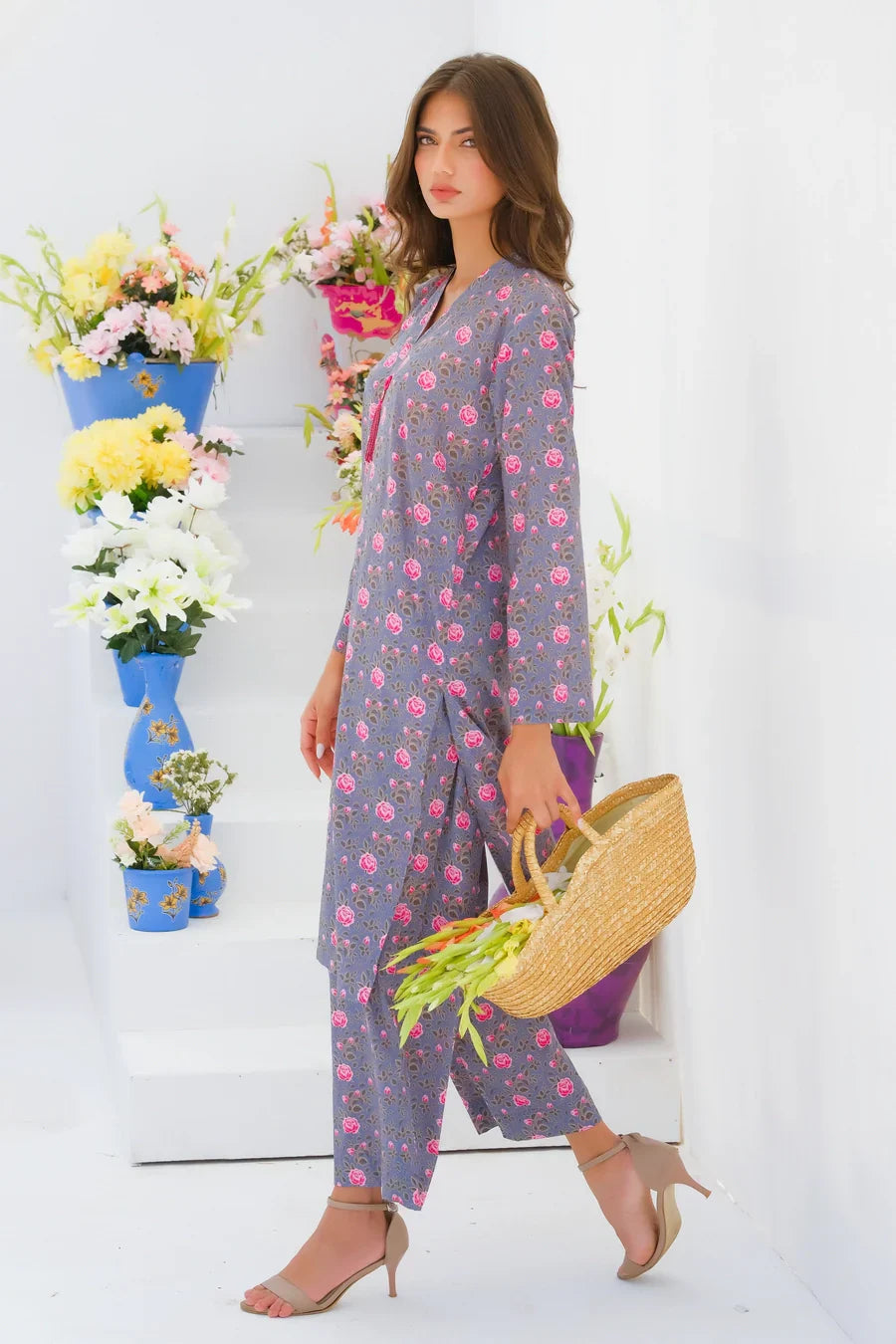 Dhaga Stitched 2 Piece Lawn Collection'2025-Matching separate 0030