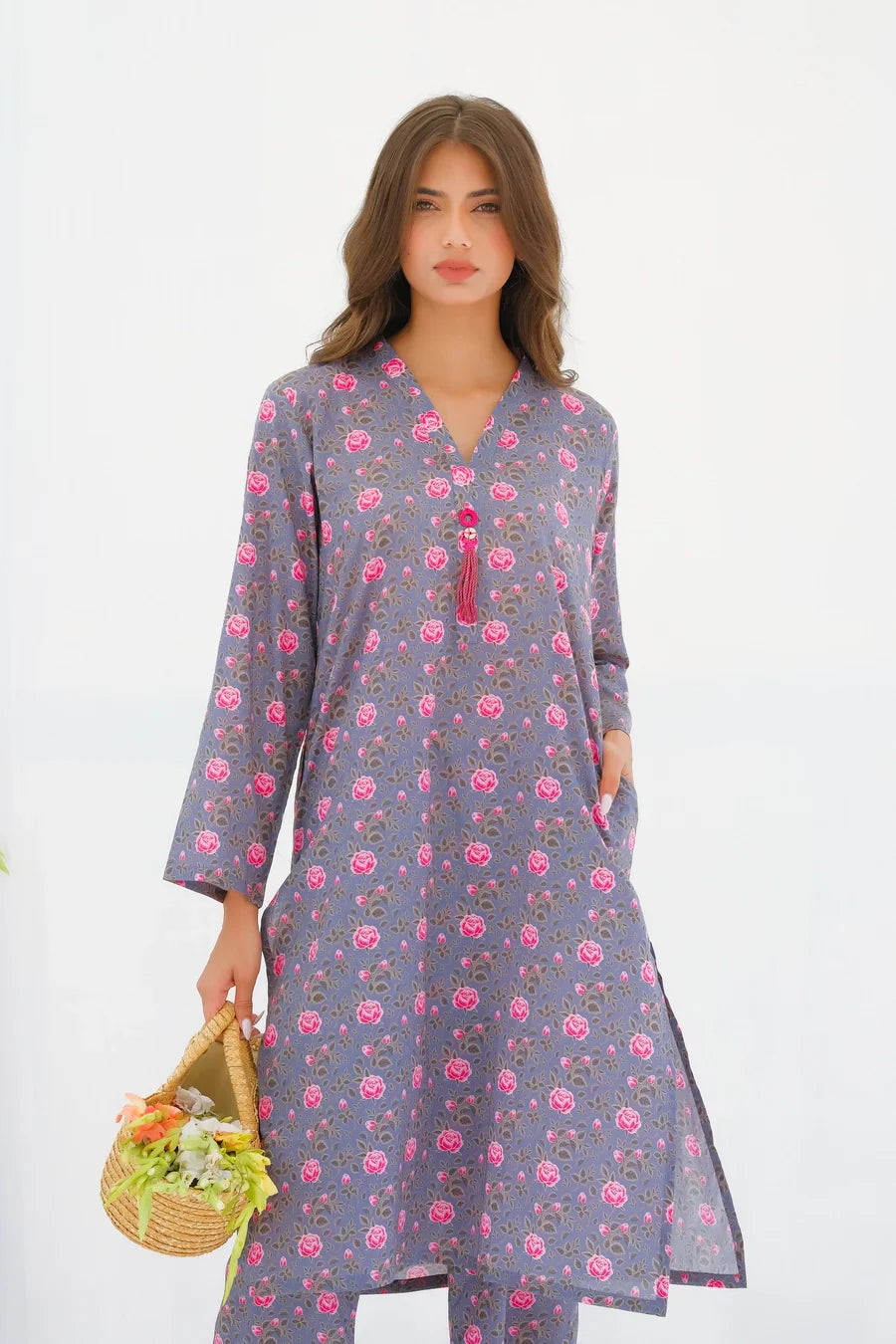 Dhaga Stitched 2 Piece Lawn Collection'2025-Matching separate 0030