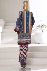 Sada Bahar Stitched Co Ords Printed Khaddar Suit-PR-30-Blue