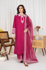Tiraz Stitched 3 Piece Summer Suit-Dilara