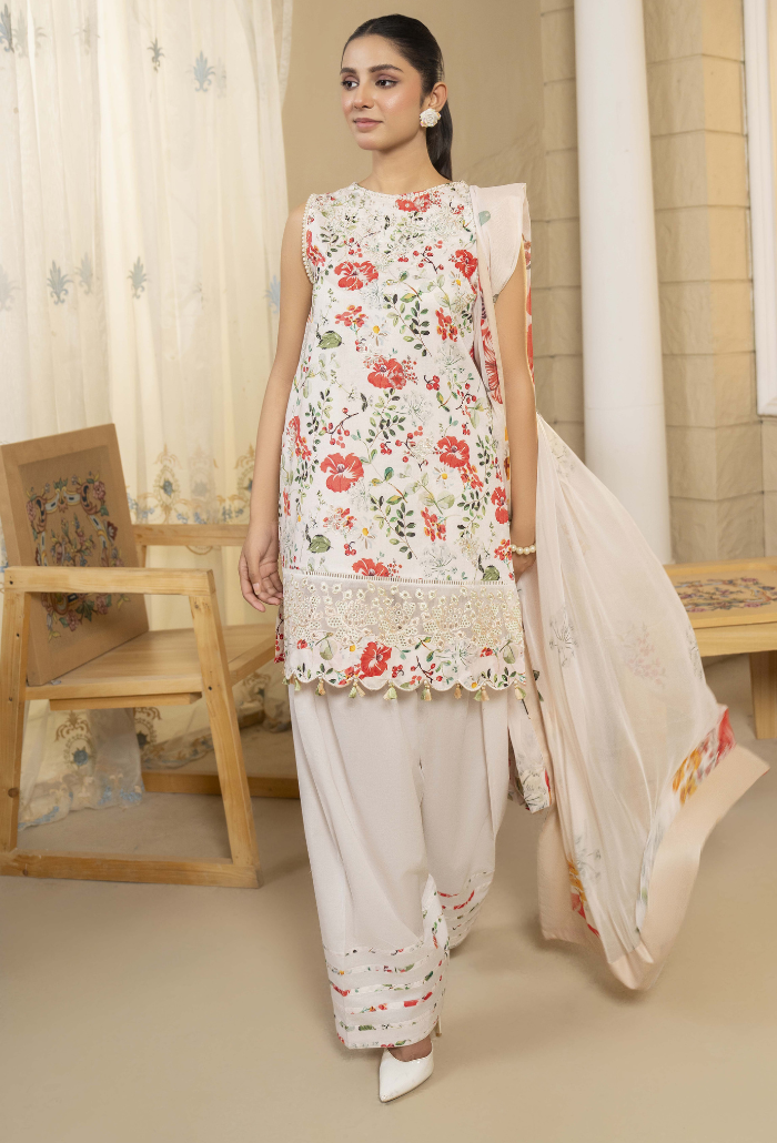Senora By Humdum Stitched 3 Piece Emb Printed Lawn Collection'2025-D-05