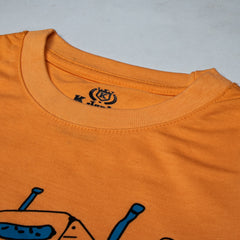 Kjunction Boys Half Sleeves-Printed T-Shirt (Robot)