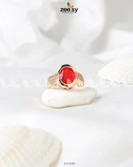 Amethyst Ring Red 19 - Zeesy Jewellery