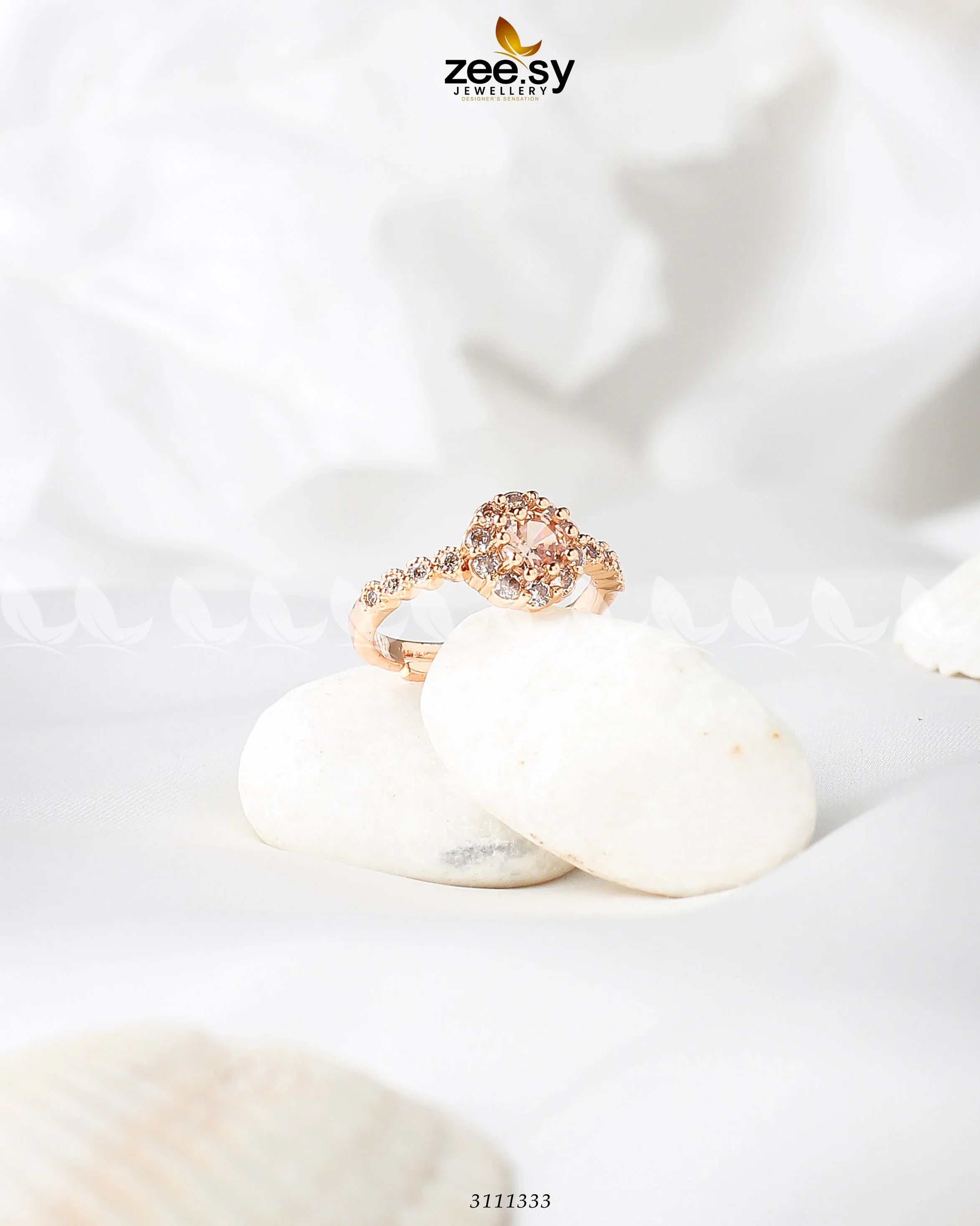 Gleaming Ring Golden Champagne - Zeesy Jewellery
