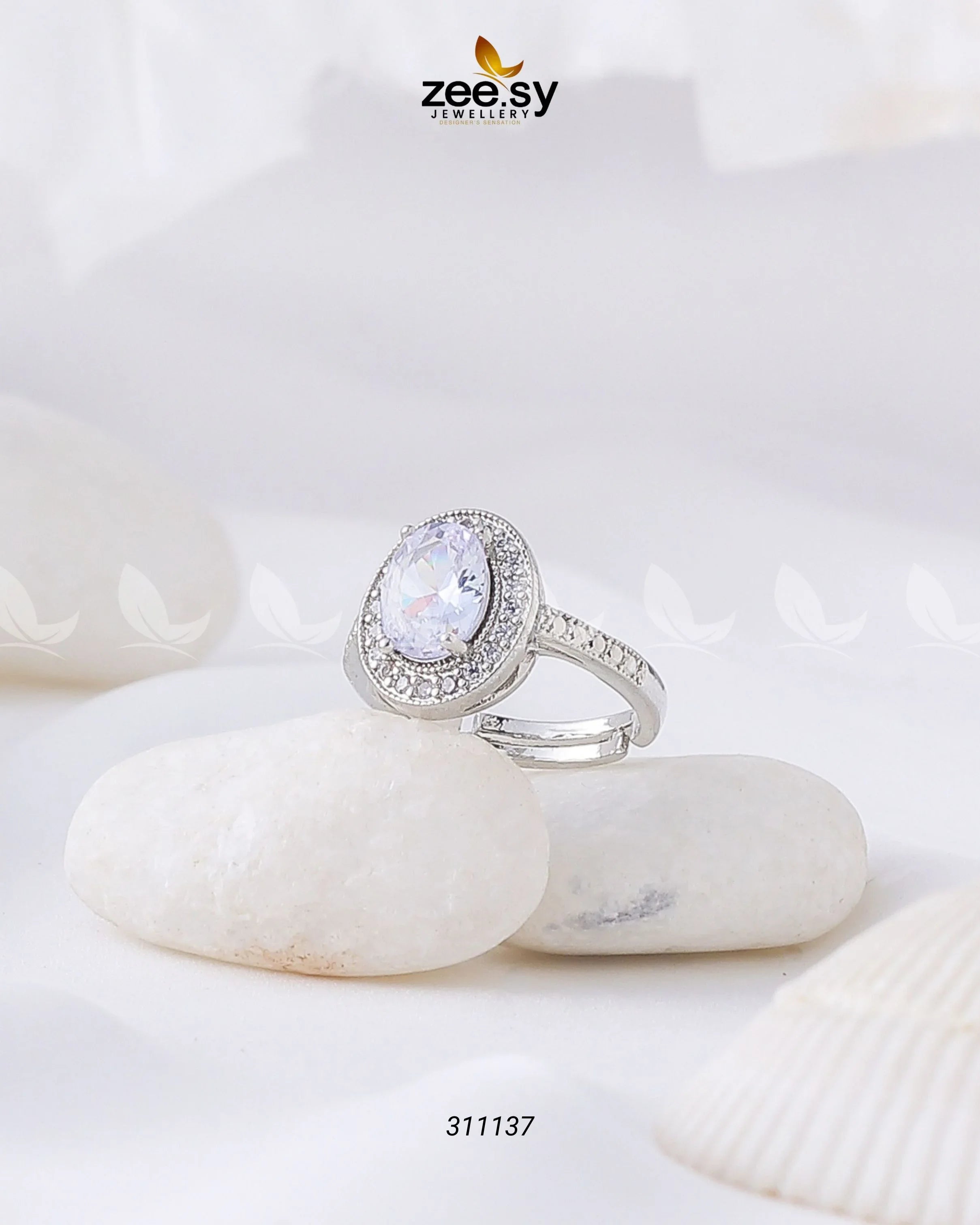 Lobelia Ring White - Zeesy Jewellery