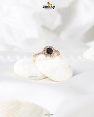 Gleaming Ring Golden Black - Zeesy Jewellery
