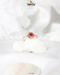 Gleaming Ring Golden Red - Zeesy Jewellery