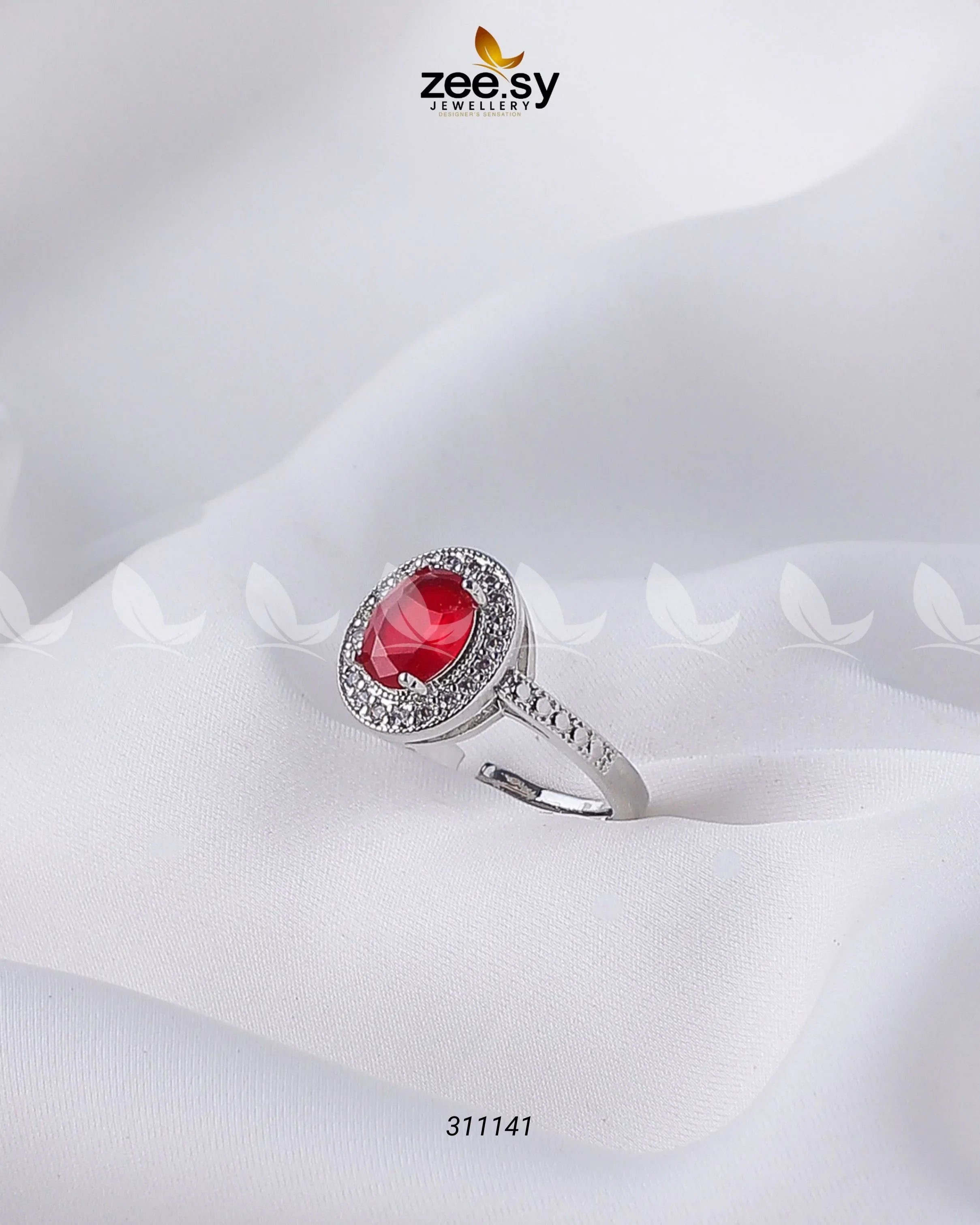 Lobelia Ring Red - Zeesy Jewellery