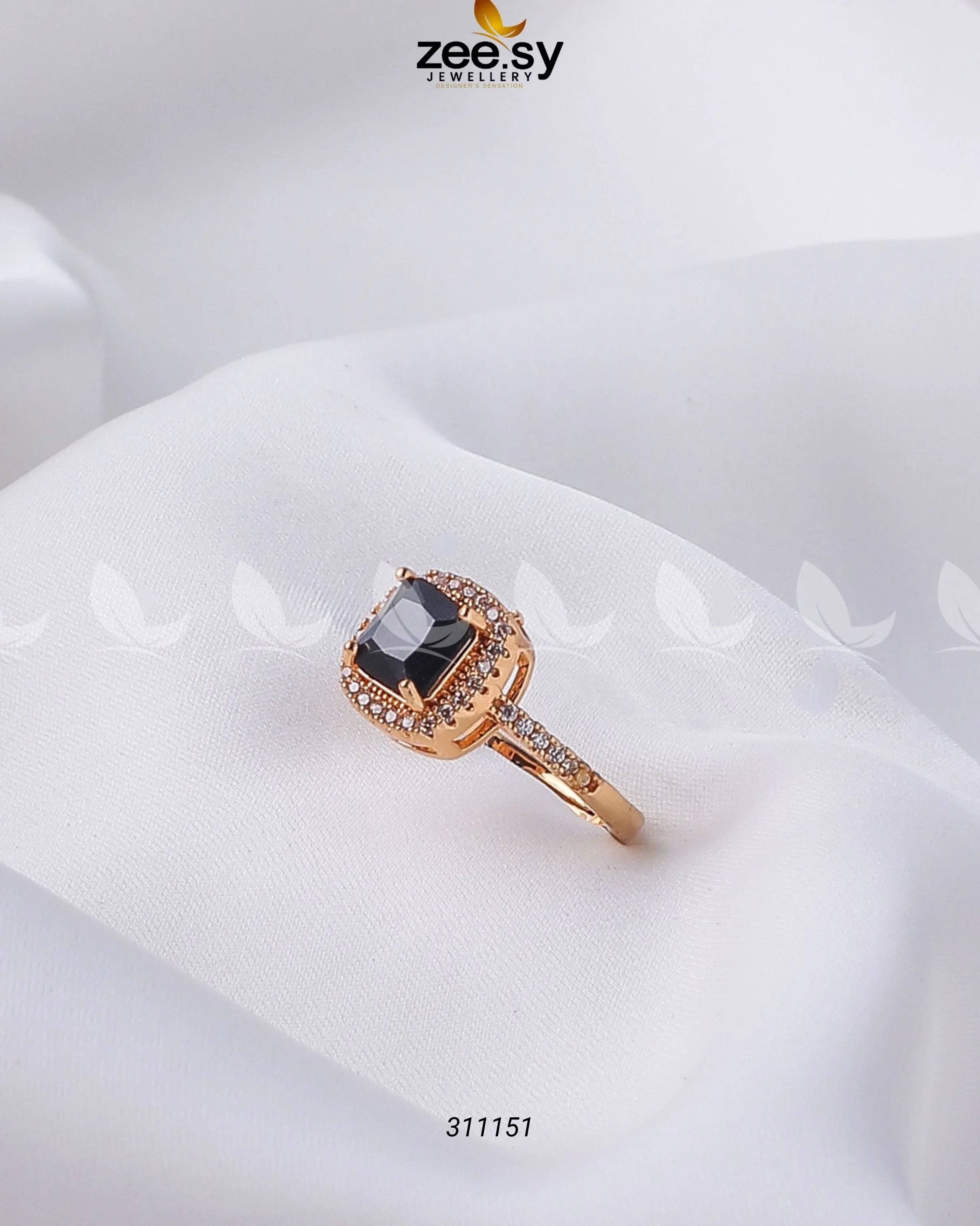 Ember Glow Ring Golden Black - Zeesy Jewellery
