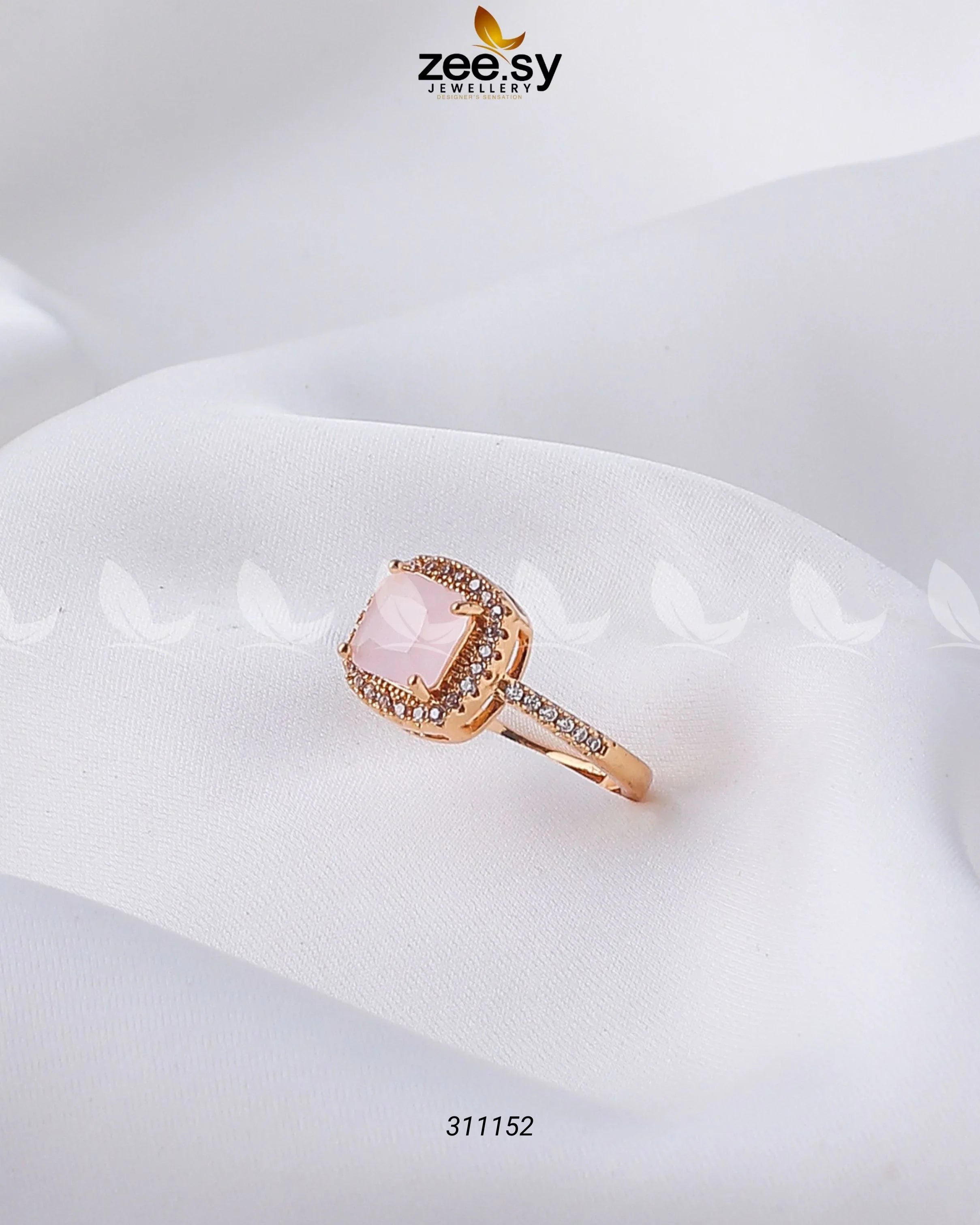 Ember Glow Ring Mint pink - Zeesy Jewellery