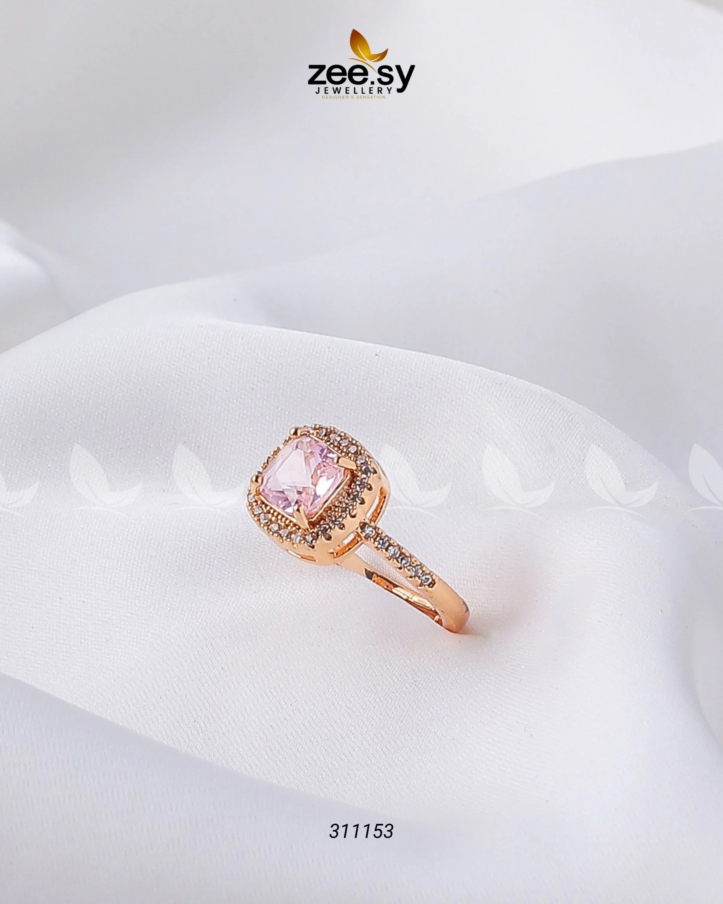 Ember Glow Ring Crsytal pink - Zeesy Jewellery