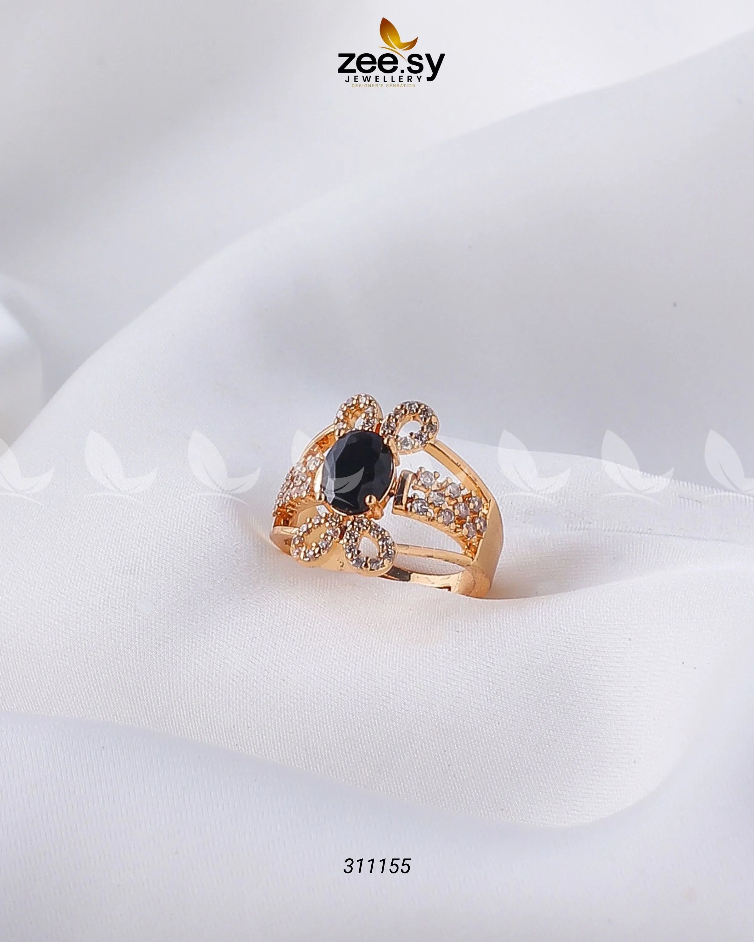 Starlit Ring Golden Black - Zeesy Jewellery