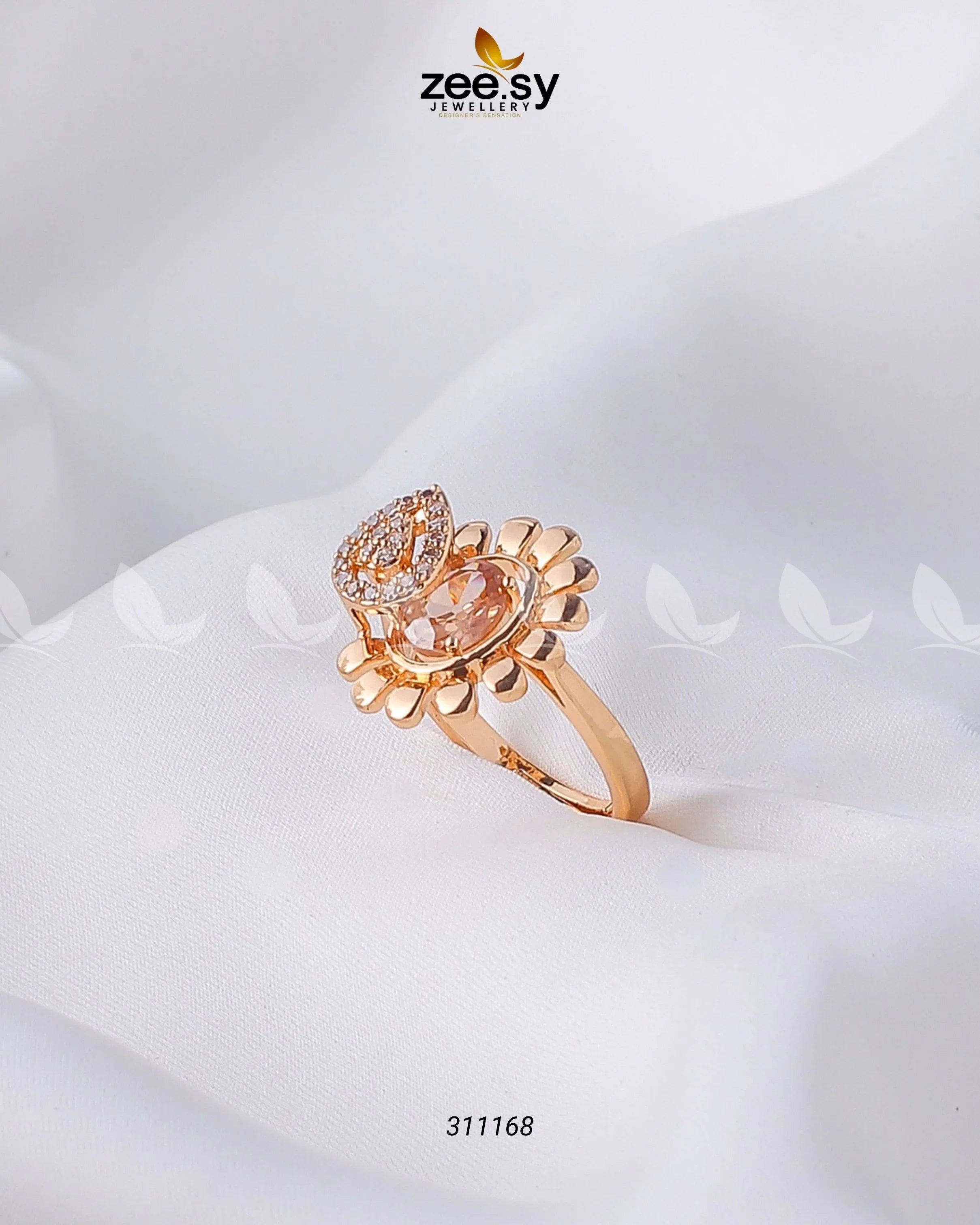 Lavender Ring Champagne - Zeesy Jewellery