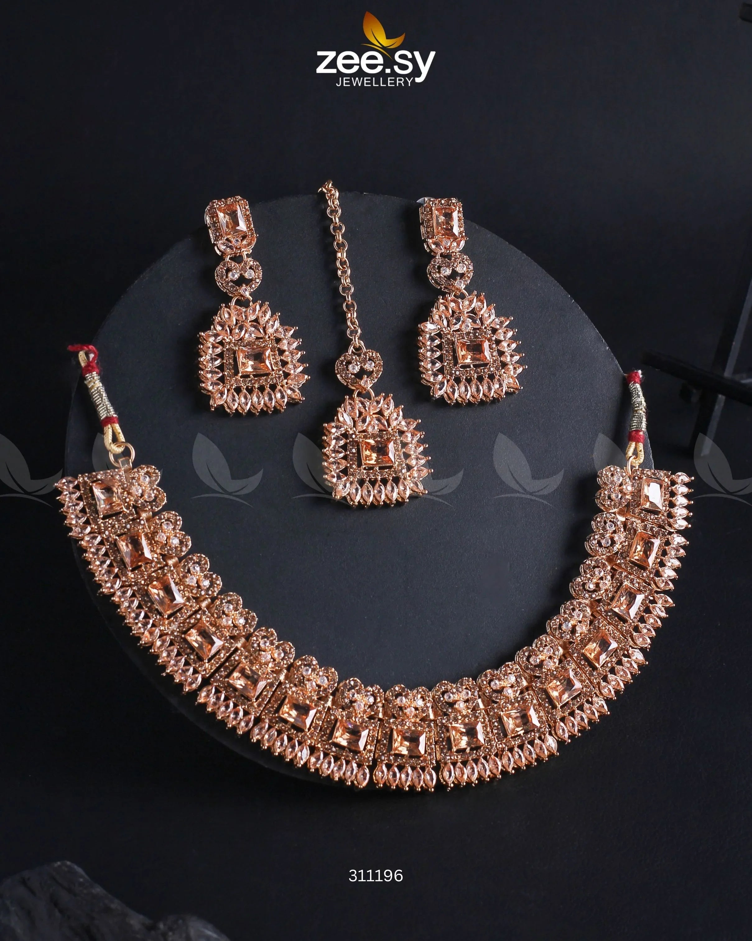 Elysium Necklace Golden Champagne - Zeesy Jewellery